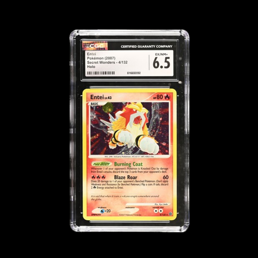Pokemon Slab Entei Holo 4 CGC 6.5 Ex 2007