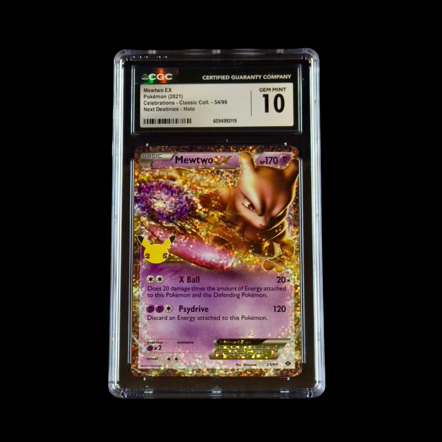 Pokemon Slab Mewtwo Ex 54 CGC 10 Gem 2021