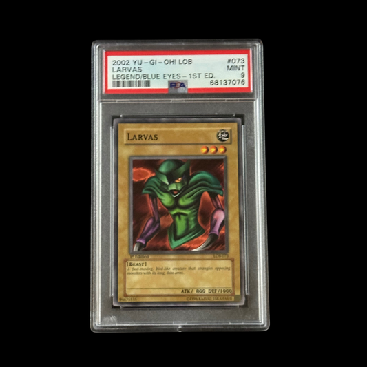 Yu-Gi-Oh! Slab Larvas 1st Edition LOB-073 PSA 9 Mint 2002