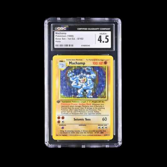 Pokemon Slab Machamp 1st Ed Holo CGC 4.5 VG 1999
