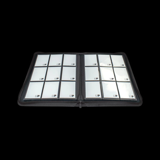 Ultra Pro Vivid Zippered Binder Black 9 Pocket 360x Cards