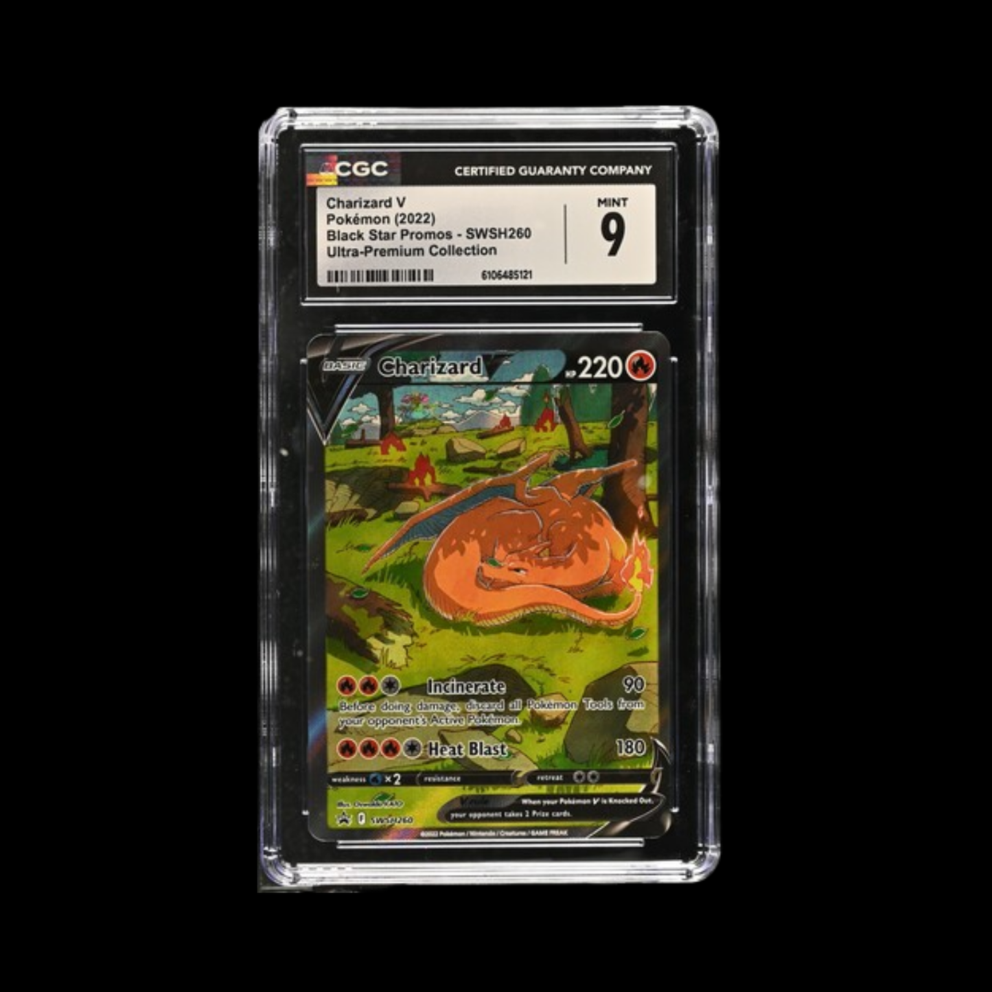 Pokemon Slab Charizard V SWSH260 2022 CGC 9 Mint