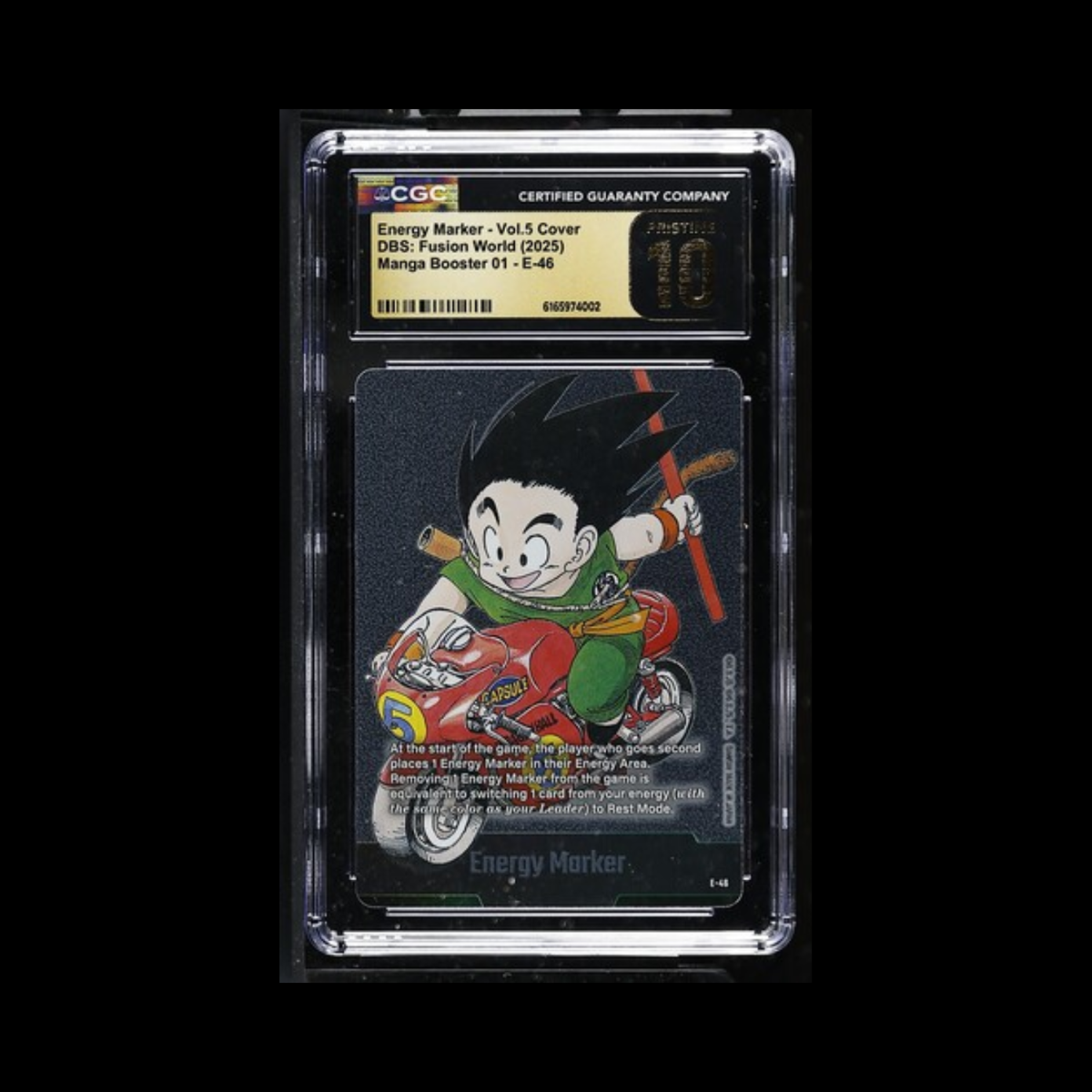 Dragon Ball Super Fusion World Slab Energy Marker E-46 CGC Pristine 10 2025