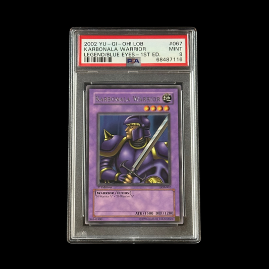 Yu-Gi-Oh! Slab Karbonala Warrior 1st Edition LOB-067 PSA 9 Mint 2002