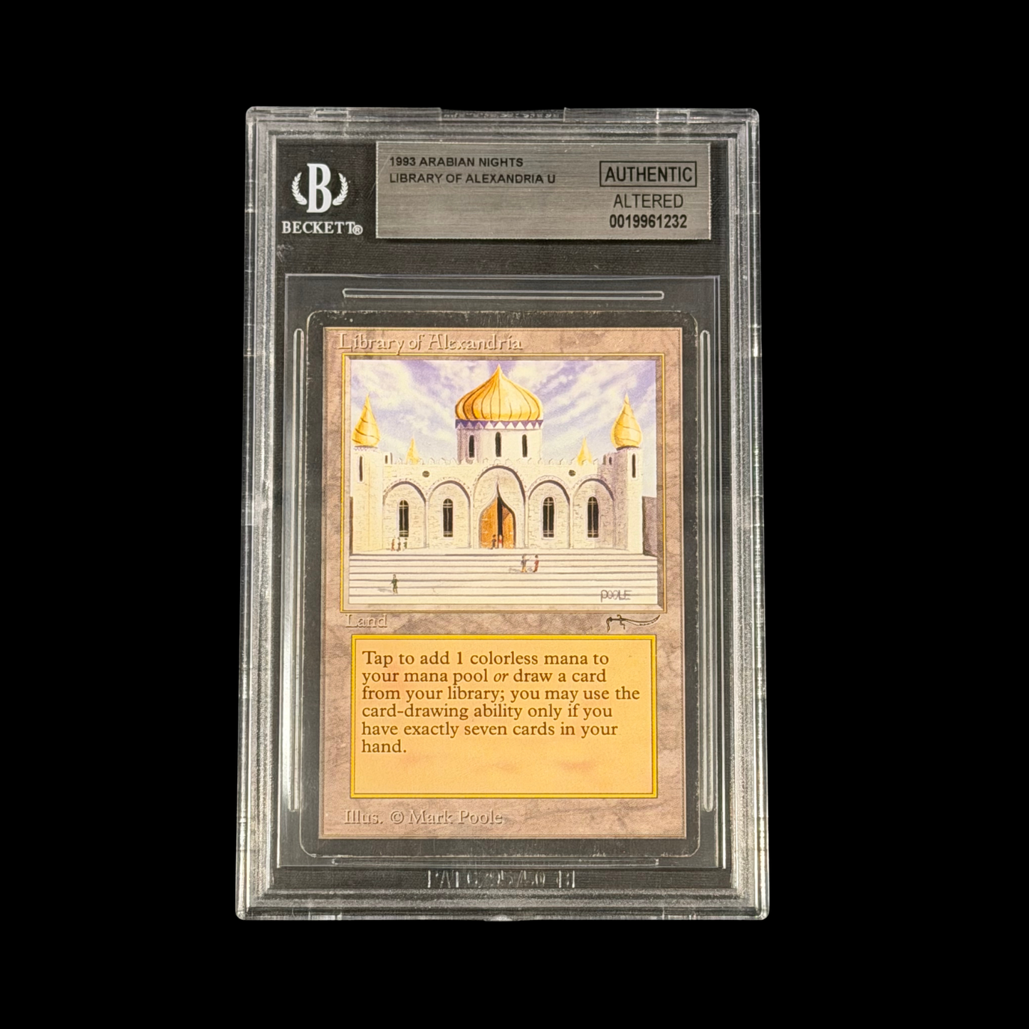 MTG Magic The Gathering Slab Library of Alexandria BGS Altered 1993
