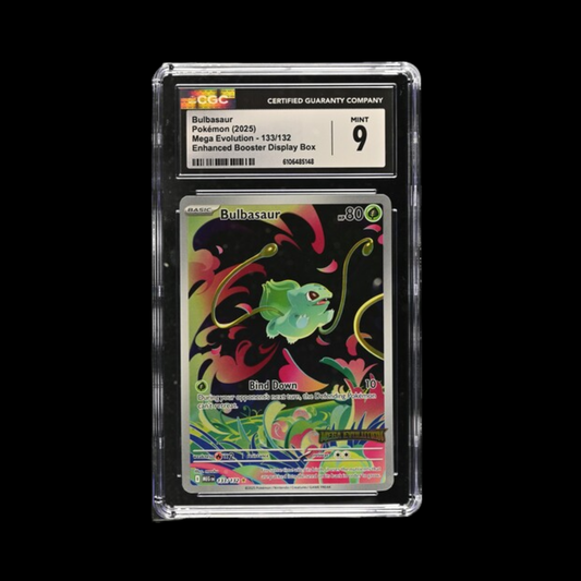 Pokemon Slab Bulbasaur Stamp 133 2025 CGC 9 Mint