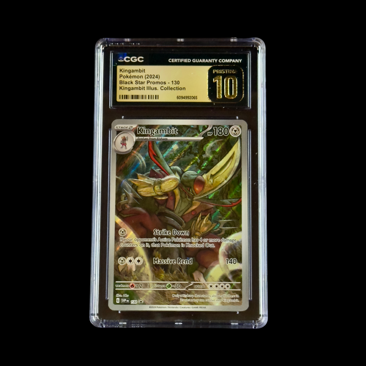Pokemon Slab Kingambit 130/BSP CGC Pristine 10 2024