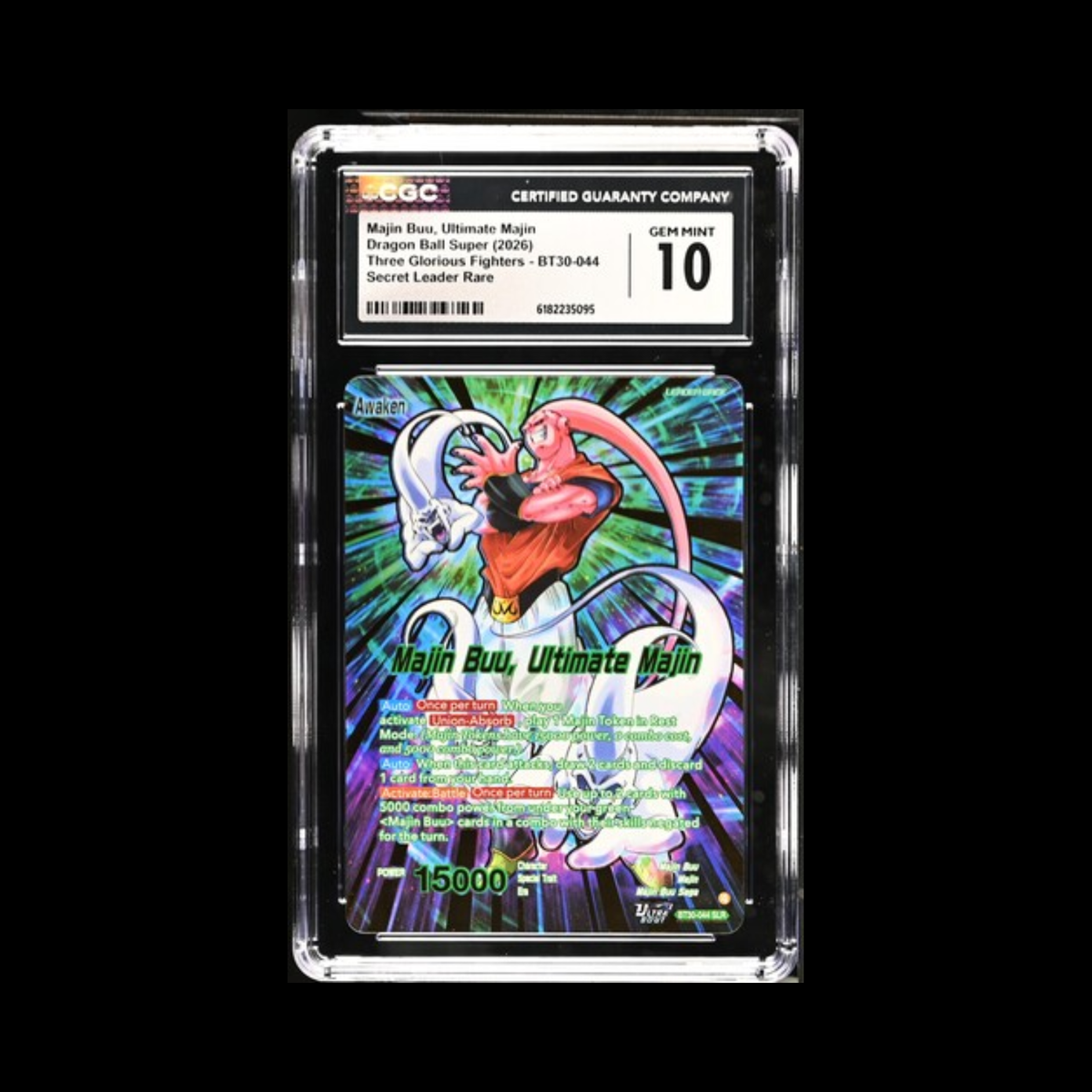 Dragon Ball Super Masters Slab Majin Buu, Ultimate Majin BT30-044 CGC 10 Gem 2026