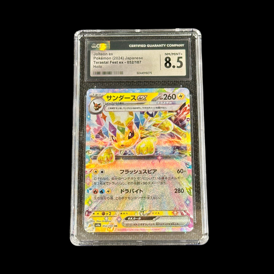 Pokemon JP Slab Jolteon EX Terastal Fest EX 52 CGC 8.5 NM+ 2024