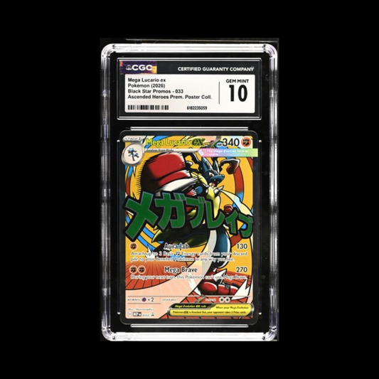 Pokemon Slab Mega Lucario EX 033 CGC 10 Gem 2026