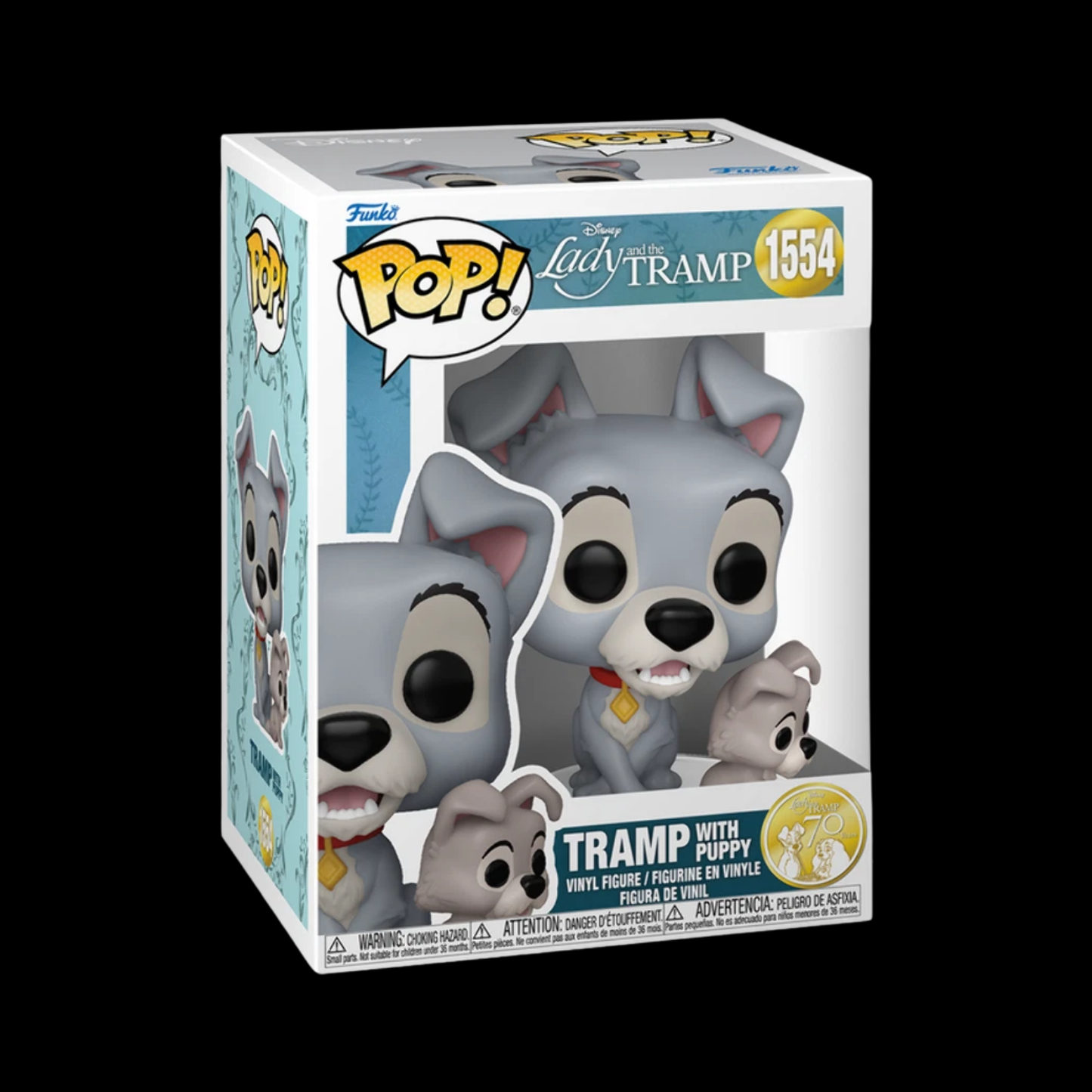 Disney Lady and the Tramp Tramp With Puppy Funko Pop! Vinyl Figure #1554 + Protector (70th anniversary)