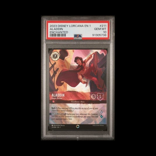Disney Lorcana Slab Aladdin 211 PSA 10 Gem 2023