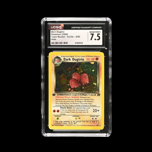 Pokemon Slab Dark Dugtrio 1st Ed Holo 6 CGC 7.5 NM 2000