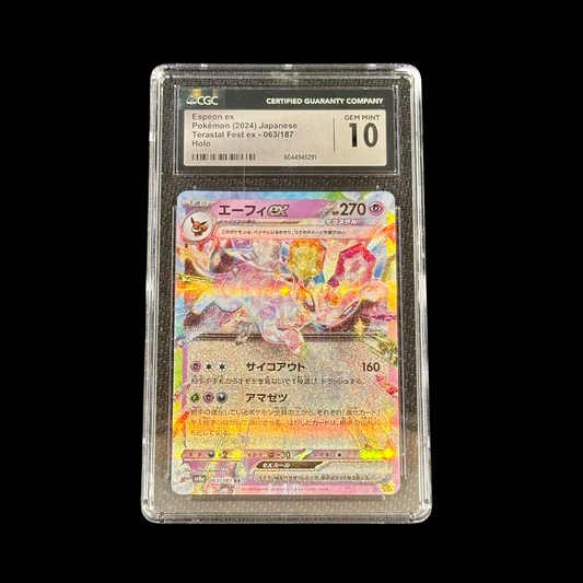 Pokemon JP Slab Espeon EX Terastal Fest EX 63 CGC 10 Gem 2024
