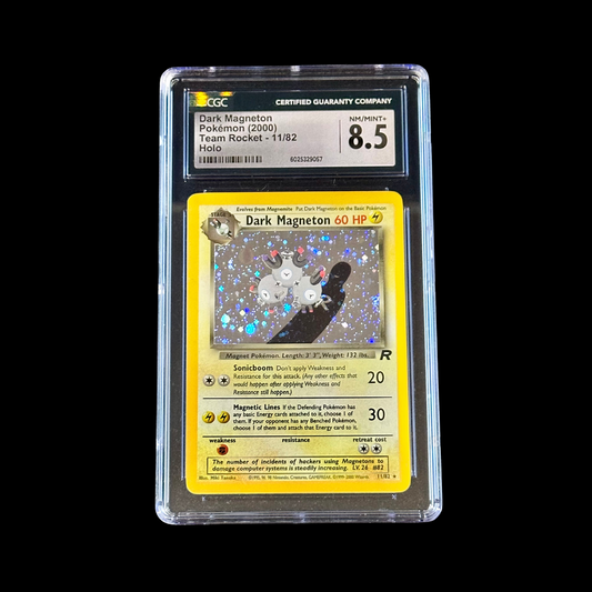 Pokemon Slab Dark Magneton Team Rocket Holo 11/82 CGC 8.5 NM+ 2000