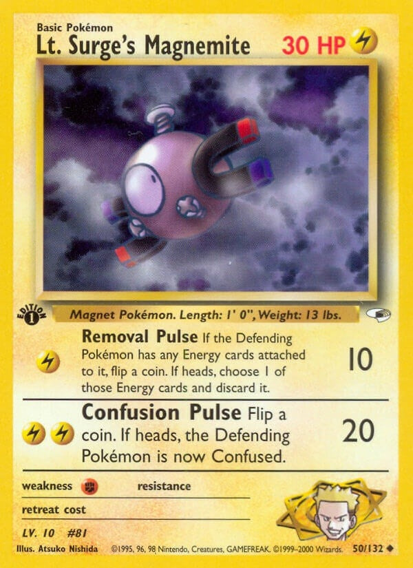 Lt. Surge's Magnemite (50) (050/132) (G1)
