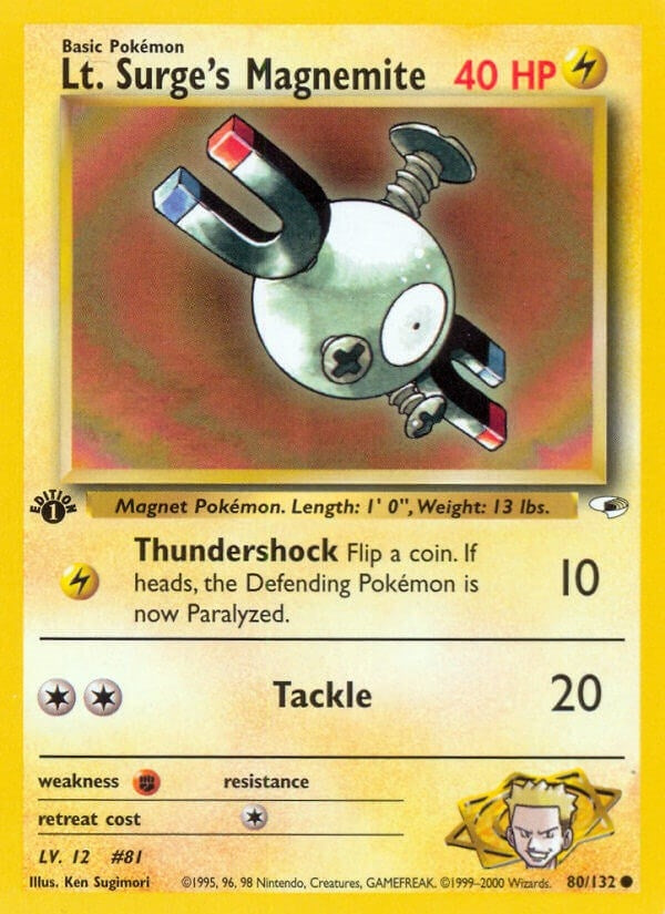 Lt. Surge's Magnemite (80) (080/132) (G1)