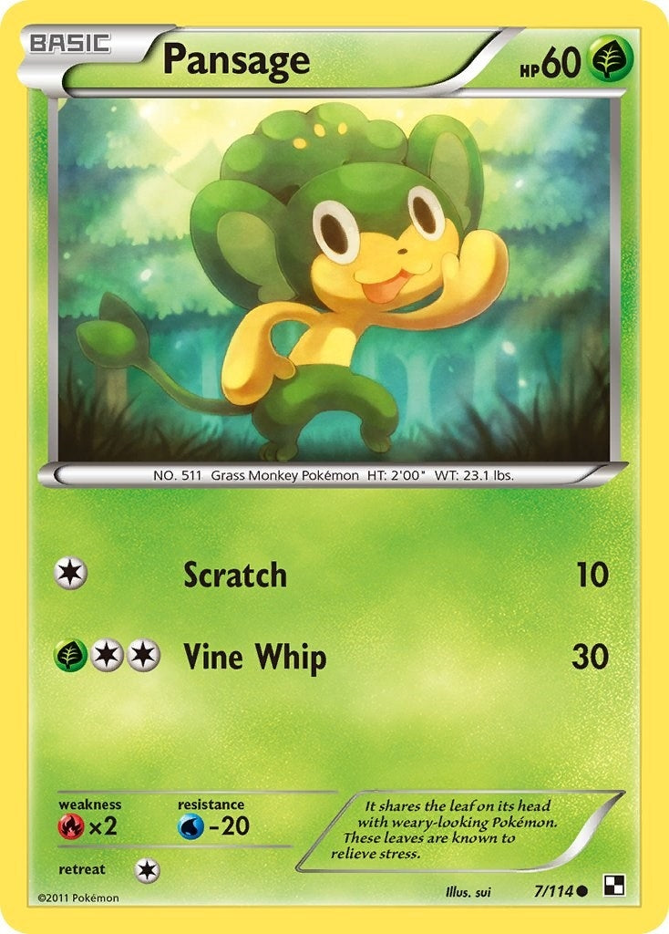 Pansage (7/114) (BLW)