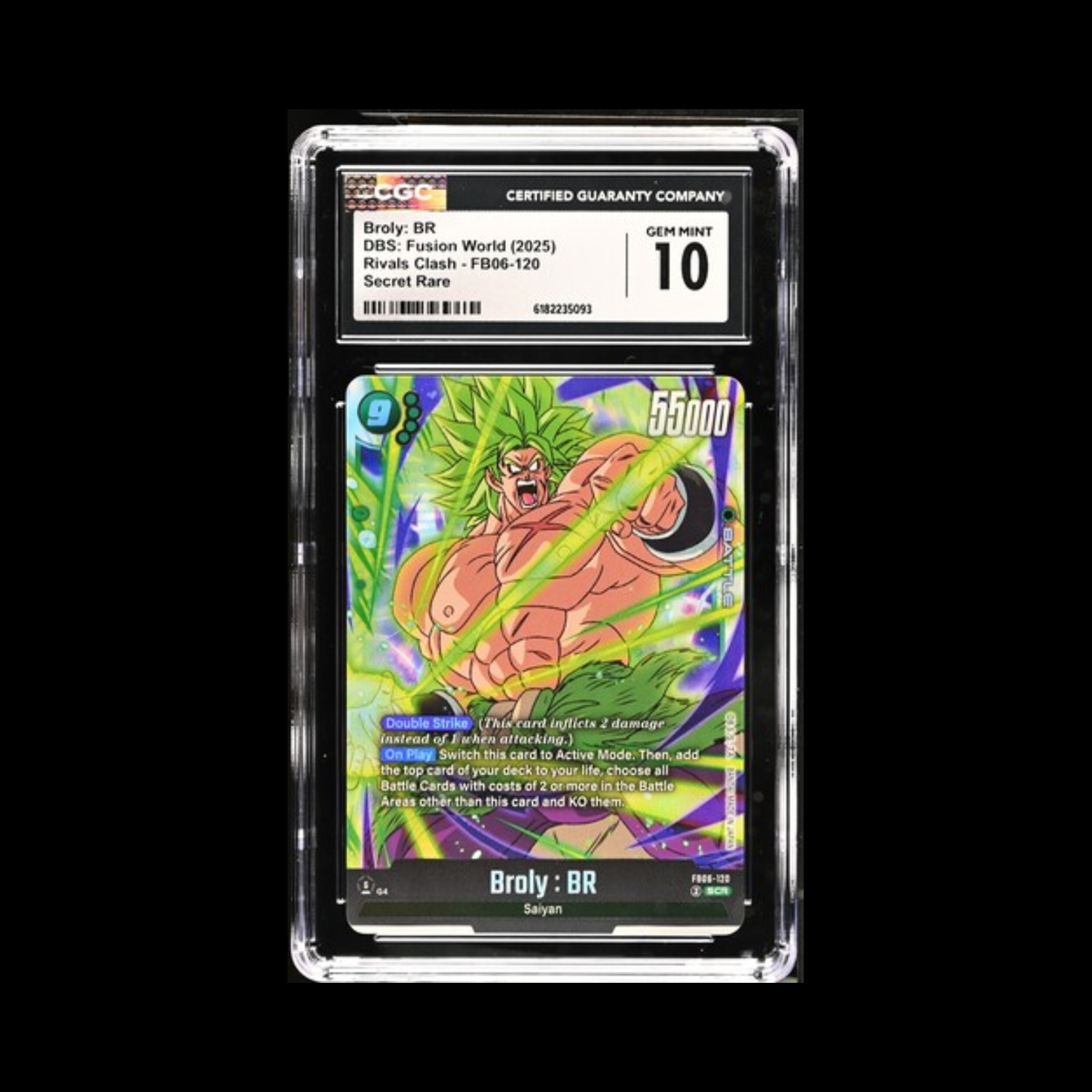 Dragon Ball Super Fusion World Slab Boly : BR FB06-120 CGC 10 Gem 2025