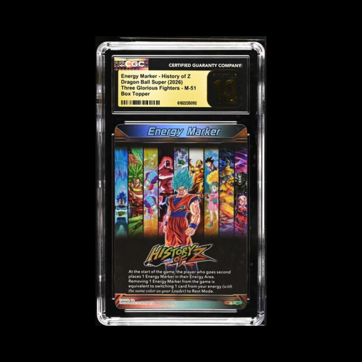 Dragon Ball Super Masters Slab Energy Marker M-51 Box Topper CGC Pristine 10 2026