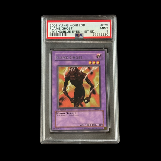 Yu-Gi-Oh! Slab Flame Ghost 1st Edition LOB-029 PSA 9 Mint 2002