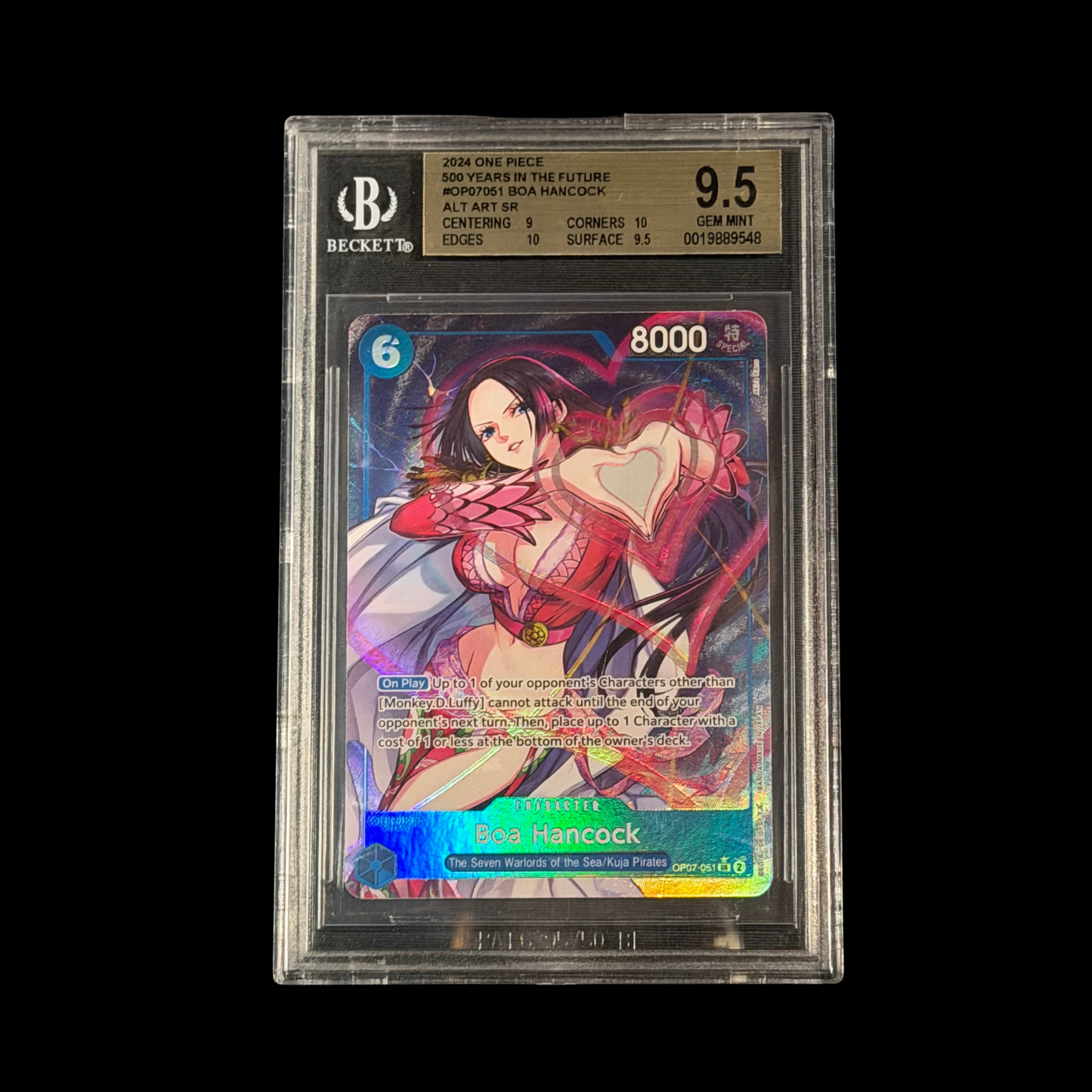 One Piece Slab Boa Hancock OP07-051 Alt Art BGS 9.5 Mint+ 2024