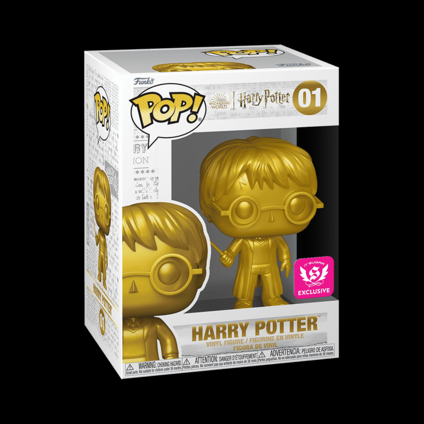 Harry Potter Funko Pop! Vinyl Figure #01 + Protector (GOLD – It Sugar Exclusive)