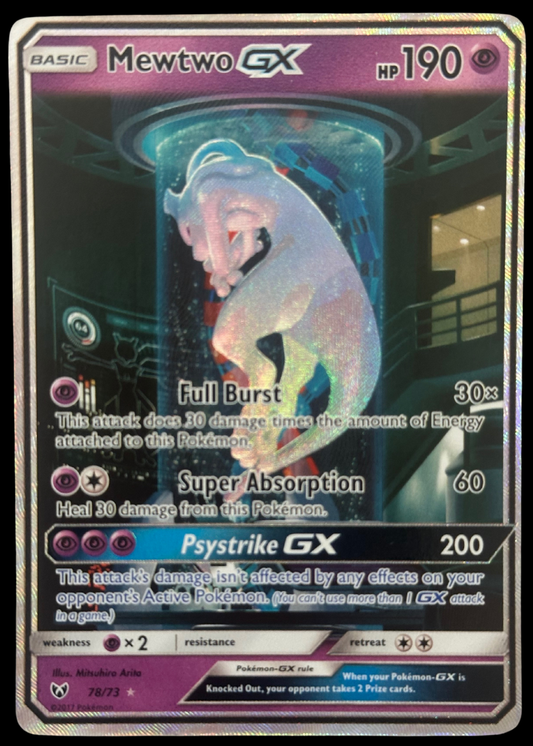 Mewtwo GX (Secret Shining) (78/73) (SHL) LIGHTLY DAMAGED