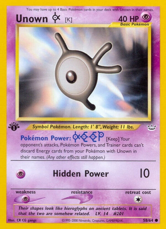 Unown [K] (58/64) (N3)