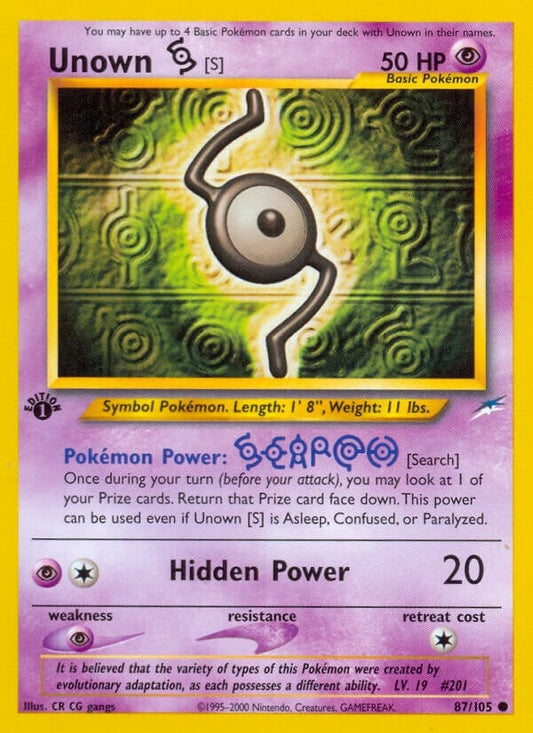 Unown [S] (087/105) (N4)
