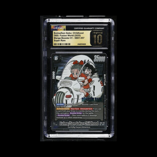 Dragon Ball Super Fusion World Slab Bulma/Son Goku: Childhood SB01-057 Manga 01 CGC Pristine 10 2025