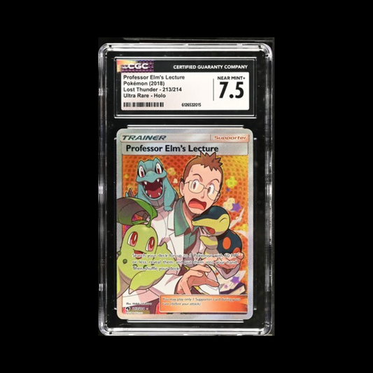 Pokemon Slab Professor Elm's Lecture 213 CGC 7.5 Near Mint+ 2018