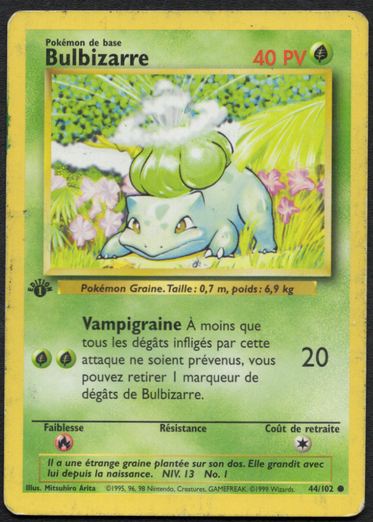 Bulbasaur FRENCH - Bulbizarre 1st ED 044