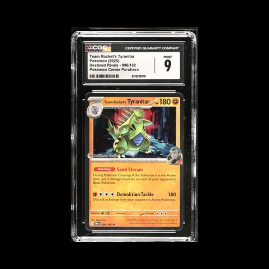 Pokemon Slab Team Rocket's Tyranitar 96 Pokemon Center CGC 9 Mint 2025