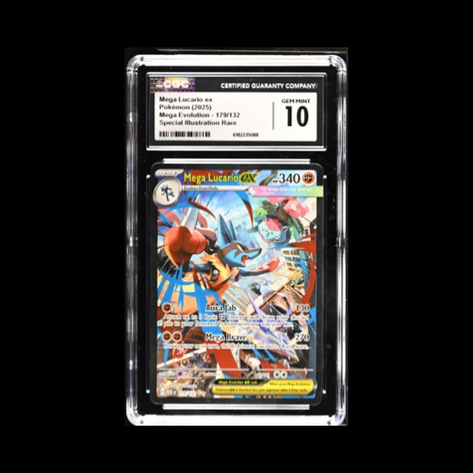 Pokemon Slab Mega Lucario EX 179 CGC 10 Gem 2025
