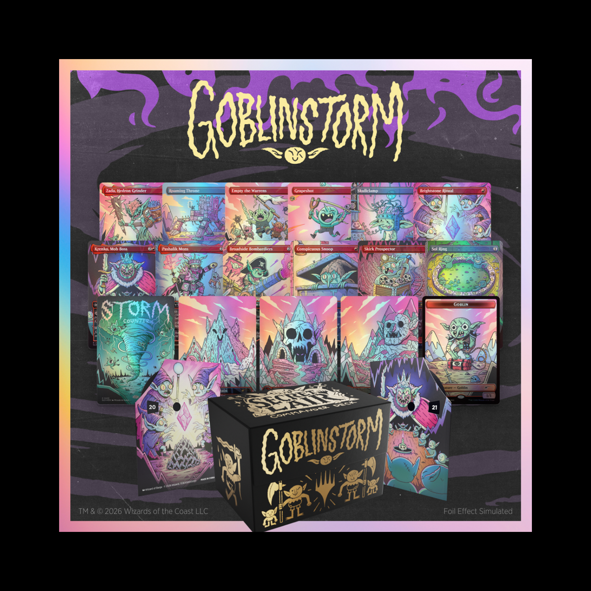 MTG Magic The Gathering Secret Lair Commander Goblin Storm Deck