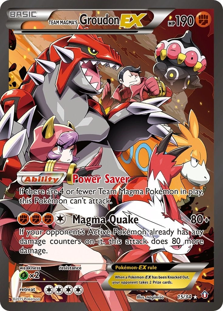 Team Magma's Groudon EX (15/34) (DCR)