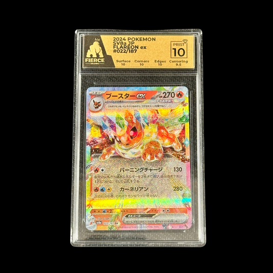 Pokemon JP Slab Flareon EX Terastal Fest EX 22 Fierce Grading Pristine 10 2024