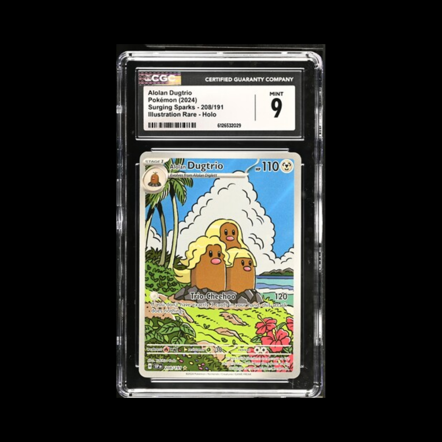 Pokemon Slab Alolan Dugtrio 208 CGC 9 Mint 2024
