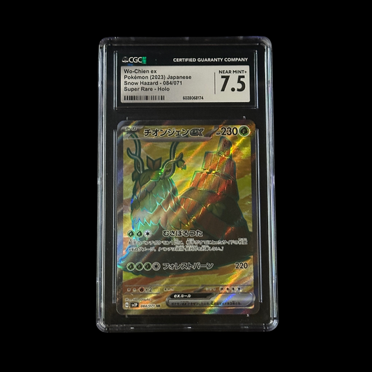 Pokemon JP Slab Wo-Chien EX Snow Hazard Super Rare Holo 084/071 CGC 7.5 NM+ 2023