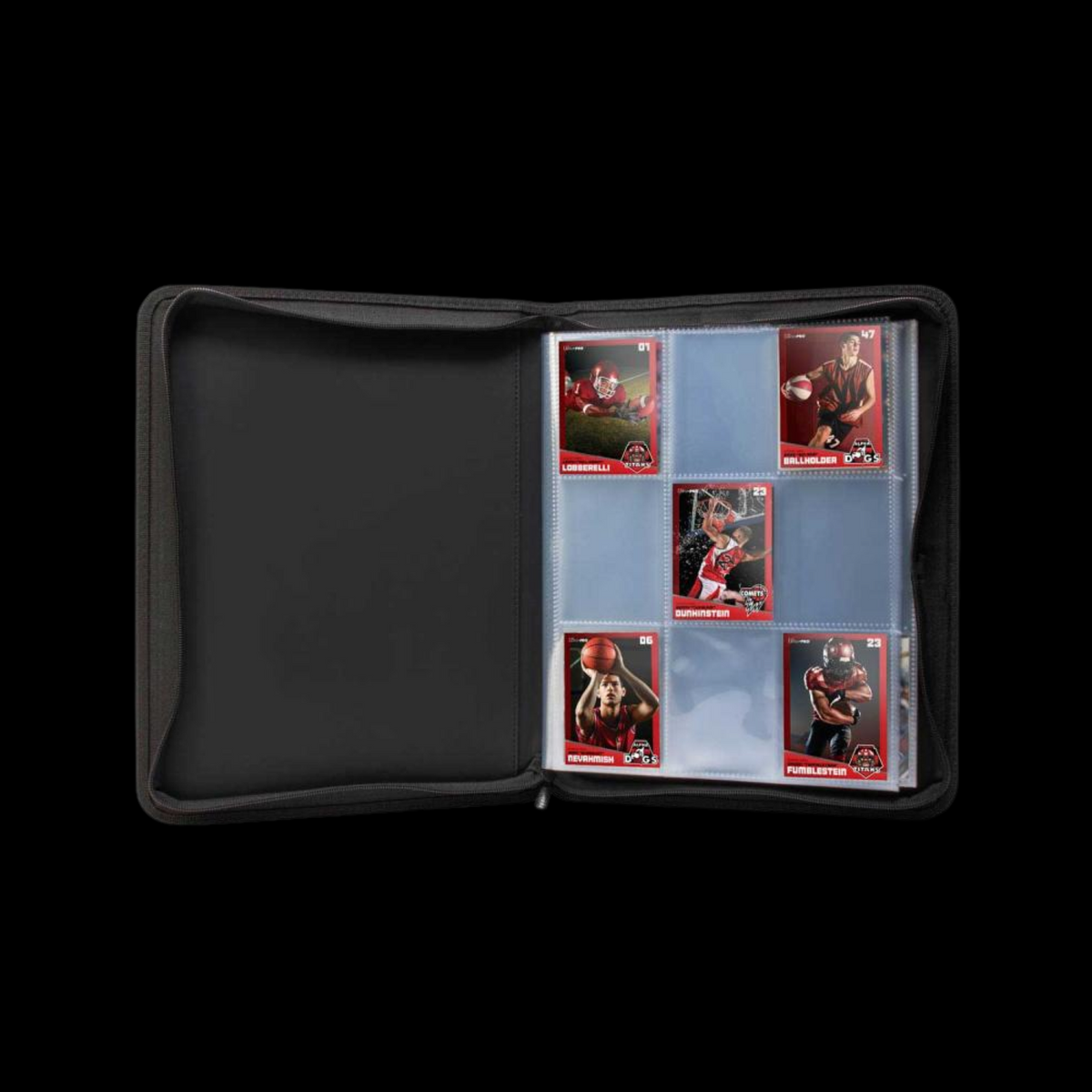 Ultra Pro Premium Zippered Binder Black 9 Pocket 180x Cards