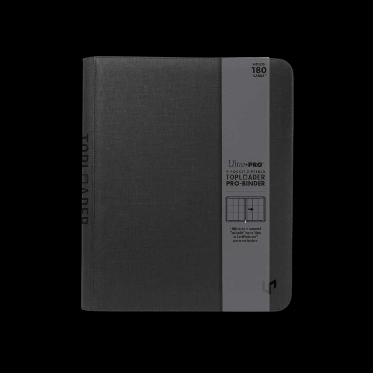 Ultra Pro Premium Toploader Zippered Binder Black 9 Pocket 180x Cards