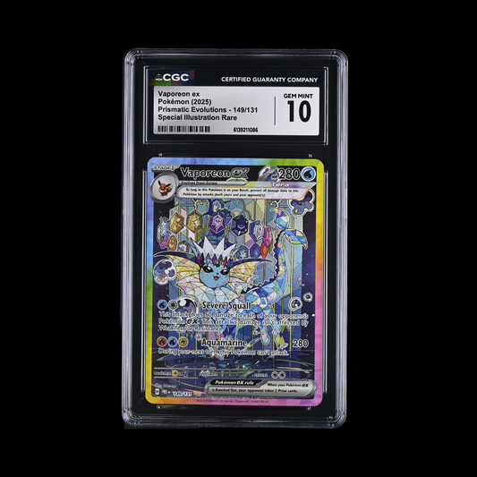 Pokemon Slab Vaporeon EX 149 CGC 10 Gem 2025