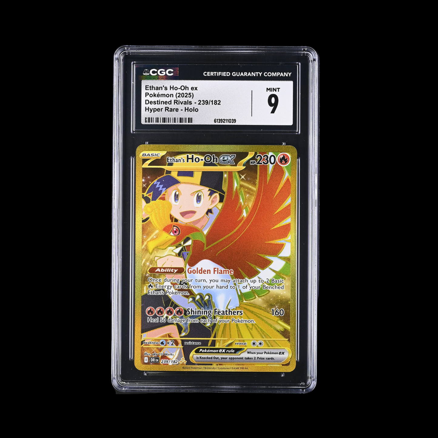 Pokemon Slab Ethan's Ho-Oh EX 239 CGC 9 Mint 2025