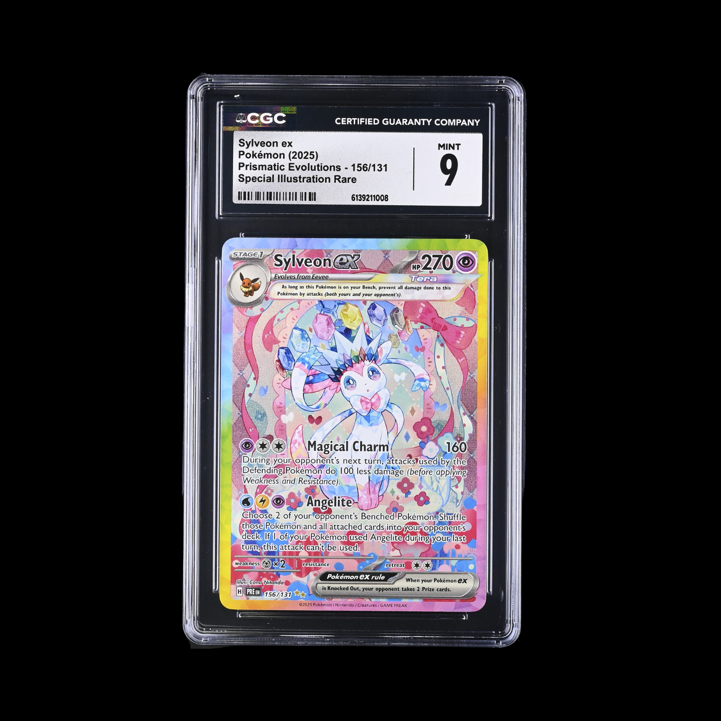 Pokemon Slab Sylveon EX 156 CGC 9 Mint 2025