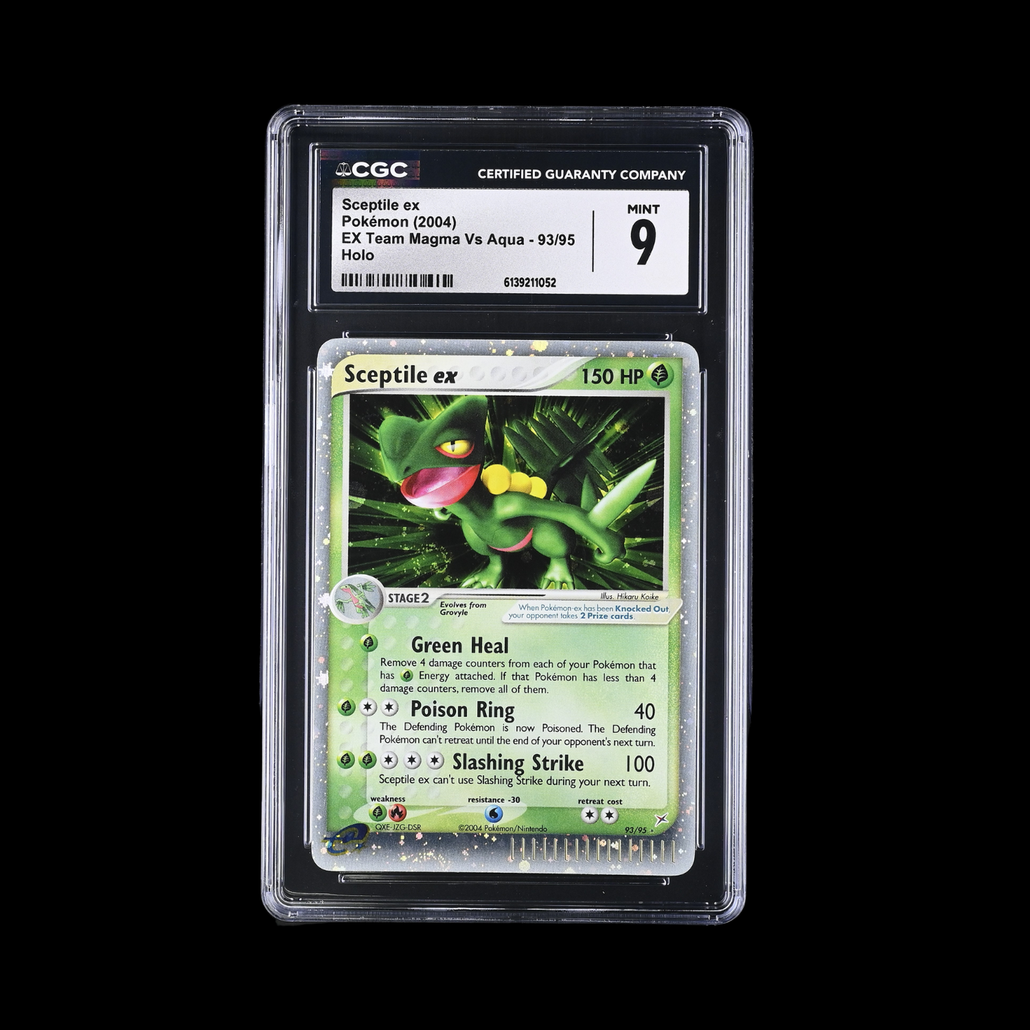 Pokemon Slab Sceptile EX 93/95 Holo CGC 9 Mint 2004