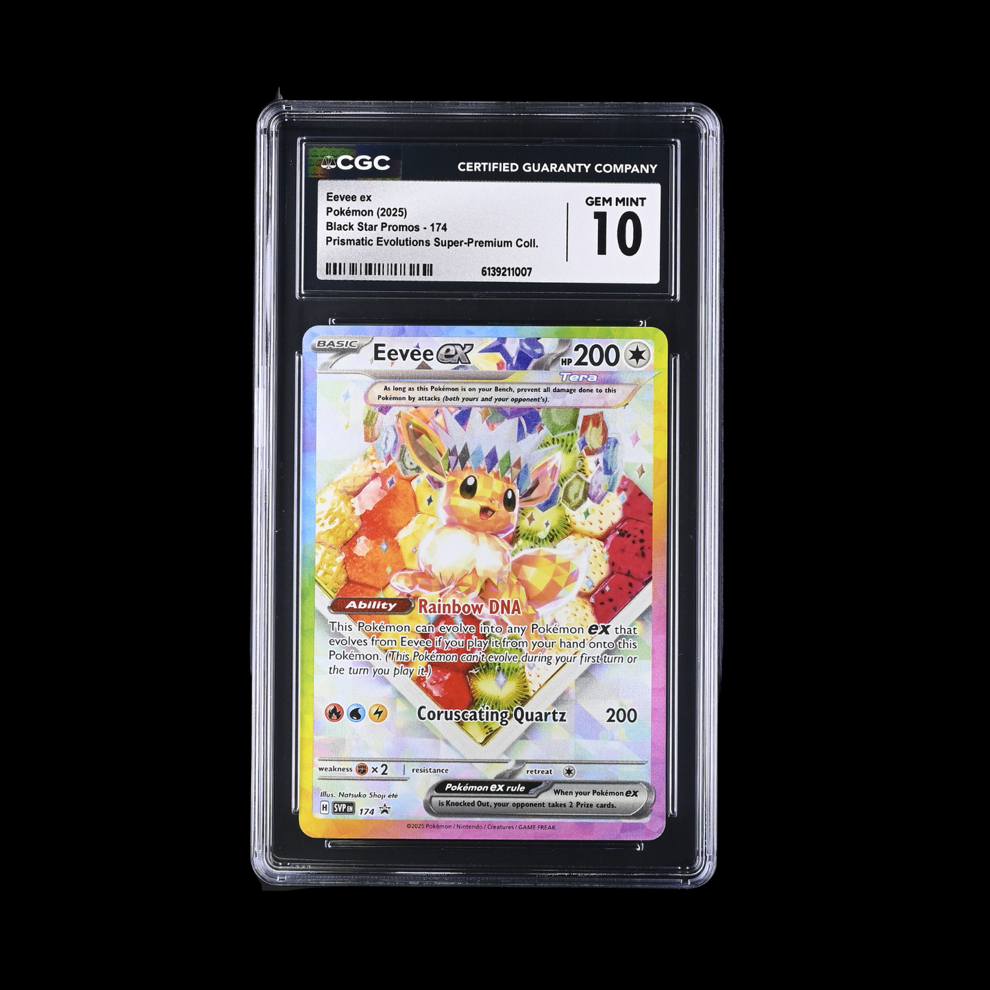Pokemon Slab Eevee EX 174 CGC 10 Gem 2025