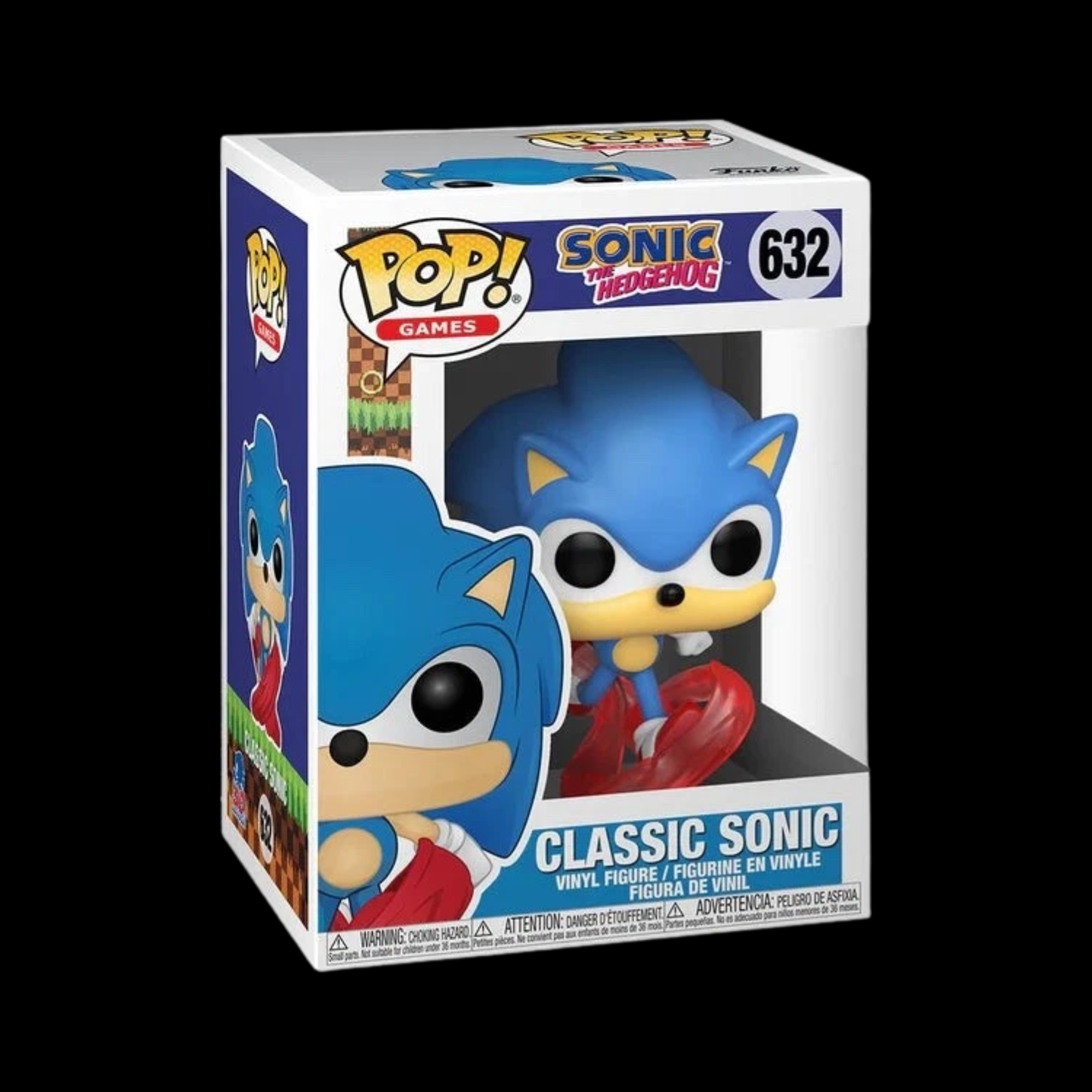 Sonic the Hedgehog Classic Sonic Funko Pop! Vinyl Figure #632 + Protector