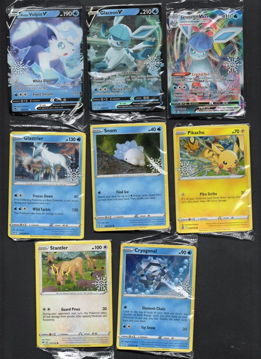 Pokemon SWSH Singles Lot Sealed Snowflake Stamp