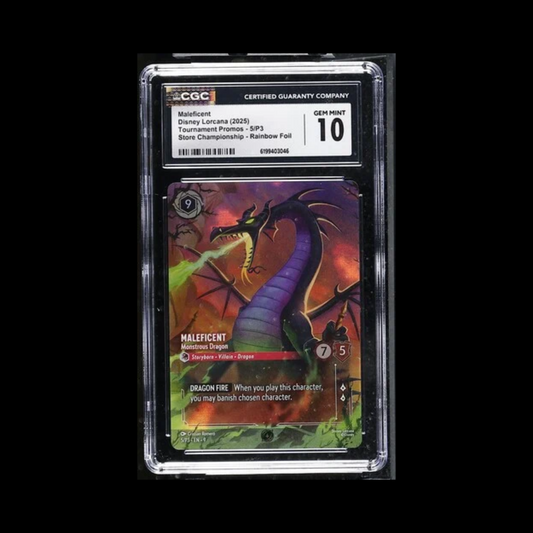 Disney Lorcana Slab Maleficent 5/P3 Tournament Promo CGC 10 Gem 2025